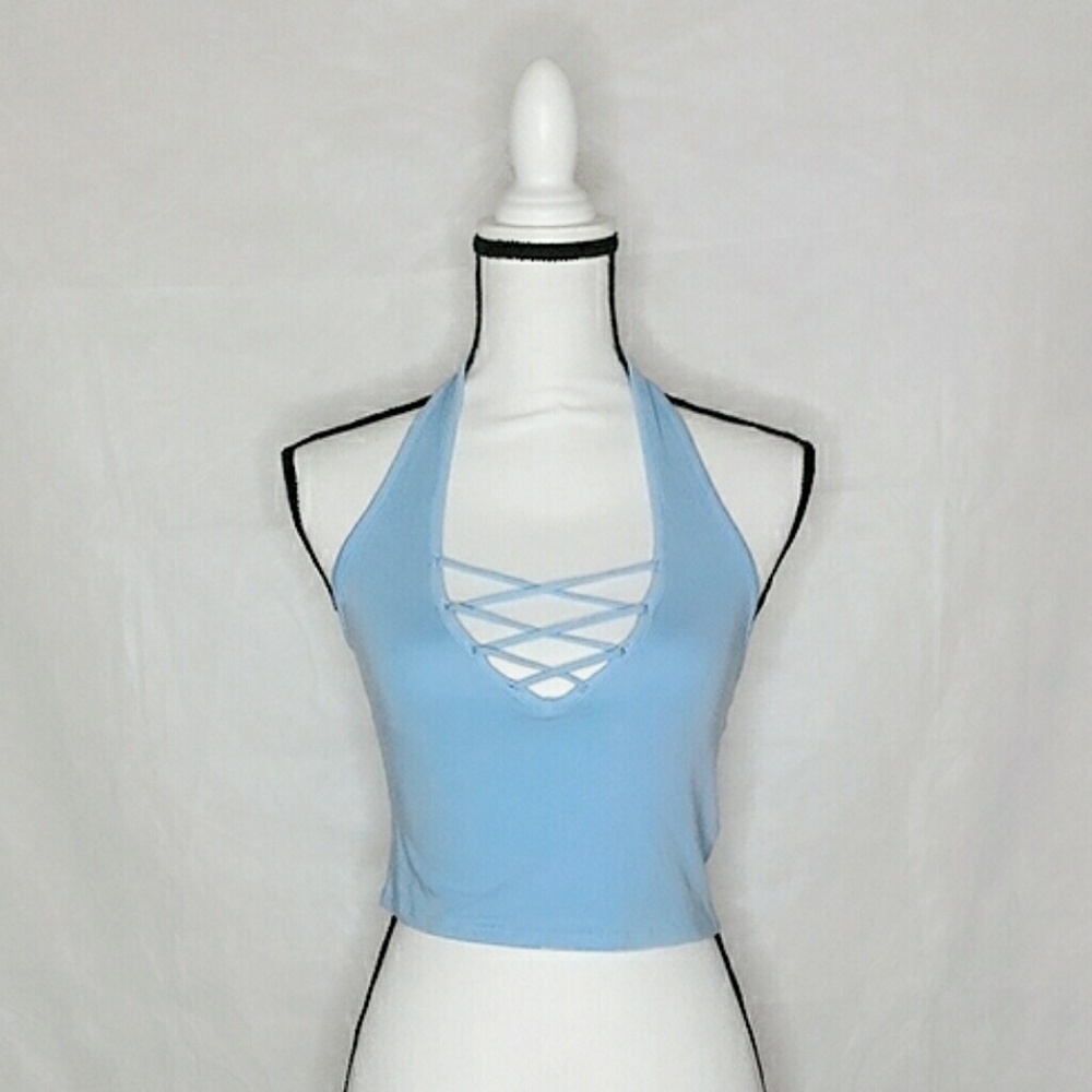 NWT Express Laced Up Crop Top M